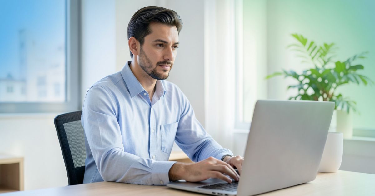 Driver comparing liberty mutual car insurance quote online